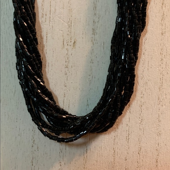 Black Seed Bead Necklace - Picture 2 of 4